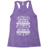 Real Kings Are Born On November 1 Racerback Tank