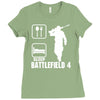 eat sleep battlefield 4, funny Ladies Fitted T-Shirt