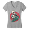 skullboarding Women's V-Neck T-Shirt