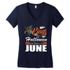 Halloween Kings Are Born In June Women's V-Neck T-Shirt