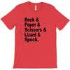 rock paper scissors lizard spock big bang theory geek nerd gift t shir T-Shirt