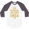 kings are born in 1956 3/4 Sleeve Shirt