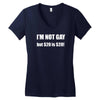 i'm not gay.. Women's V-Neck T-Shirt