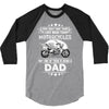 Motorcycles Dad 3/4 Sleeve Shirt