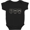 eat,sleep,game Baby Bodysuit
