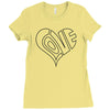 men's love heart outline valentine's day t shirt Ladies Fitted T-Shirt