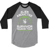 alien abductee survivor tour ufo nerd geek comic funny 3/4 Sleeve Shirt