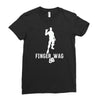 finger wag batle royal gaming Ladies Fitted T-Shirt