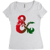 dungeons dragons logo Women's Triblend Scoop T-shirt