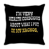health conscious nachos Throw Pillow
