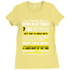 Legends Are Born In October Ladies Fitted T-Shirt