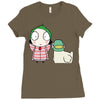 Sarah and Duck Ladies Fitted T-Shirt