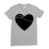 black heart Ladies Fitted T-Shirt