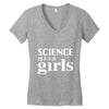 Science is for Girls Women's V-Neck T-Shirt