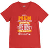 all men are created equal but only the best are born in january V-Neck Tee