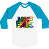 jake paul text paradise 3/4 Sleeve Shirt