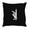 bunny sign Throw Pillow