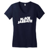 black sabbath metal rock baseball jersey Women's V-Neck T-Shirt