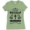 I Am One Blessed Grandmom Ladies Fitted T-Shirt