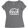 cock taste the difference mens v neck Women's Triblend Scoop T-shirt