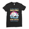 I Wish I Were a Unicorn So I Could Stab Idiots with My Head Ladies Fitted T-Shirt