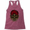 american football skull Racerback Tank