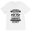 Super Cool Pop Pop Of A Freaking Awesome Granddaughter V-Neck Tee
