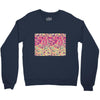 pink triangle print Crewneck Sweatshirt