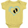 Baby Boy with Heart Any Name Customized Baby Bodysuit