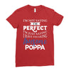 awesome poppa Ladies Fitted T-Shirt