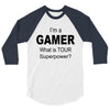 gamer baseball 3/4 Sleeve Shirt