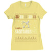 santa sagittarius christmas ugly t shirts Ladies Fitted T-Shirt