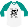 shark chart 3/4 Sleeve Shirt