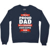 proud dad son Crewneck Sweatshirt