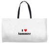 i love summer Weekender Totes