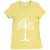 white tree of gondor Ladies Fitted T-Shirt