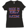 made in 1967 50 years of being awesome Ladies Fitted T-Shirt