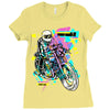 pop biker Ladies Fitted T-Shirt