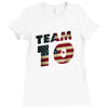team 10 american flag Ladies Fitted T-Shirt