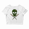 skull grass Crop Top