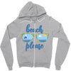 Beach Please Zipper Hoodie