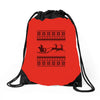 ugly santa claus Drawstring Bags