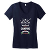 Weekend Forecast Camping With A Chance Of Drinking Women's V-Neck T-Shirt