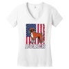 usa boxer flag Women's V-Neck T-Shirt
