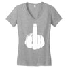 middle finger Women's V-Neck T-Shirt