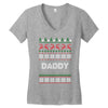 ugly christmas daddy Women's V-Neck T-Shirt