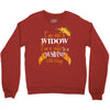 i'm not a widow i'm a wife to a husband with wings Crewneck Sweatshirt