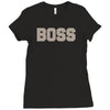 boss funny Ladies Fitted T-Shirt