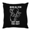 moo bitch Throw Pillow