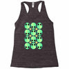 sad alien and daisy nineties grunge pattern Racerback Tank